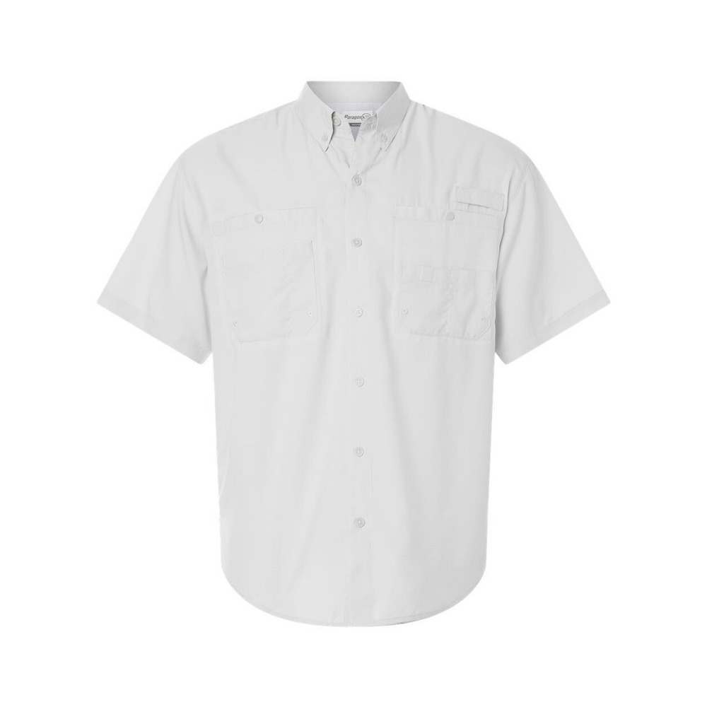 Paragon Men's‎ Hatteras Performance Short Sleeve Fishing Shirt #700 - White - XL